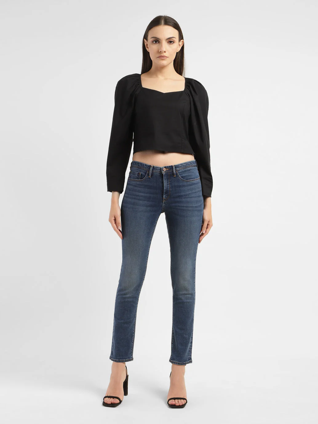 Women's Solid Sweet Heart Neck Top - Image 6