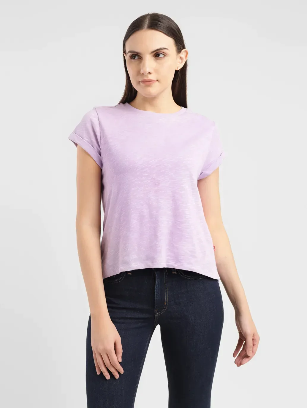 Women's Solid Crew Neck T-shirt - Image 6