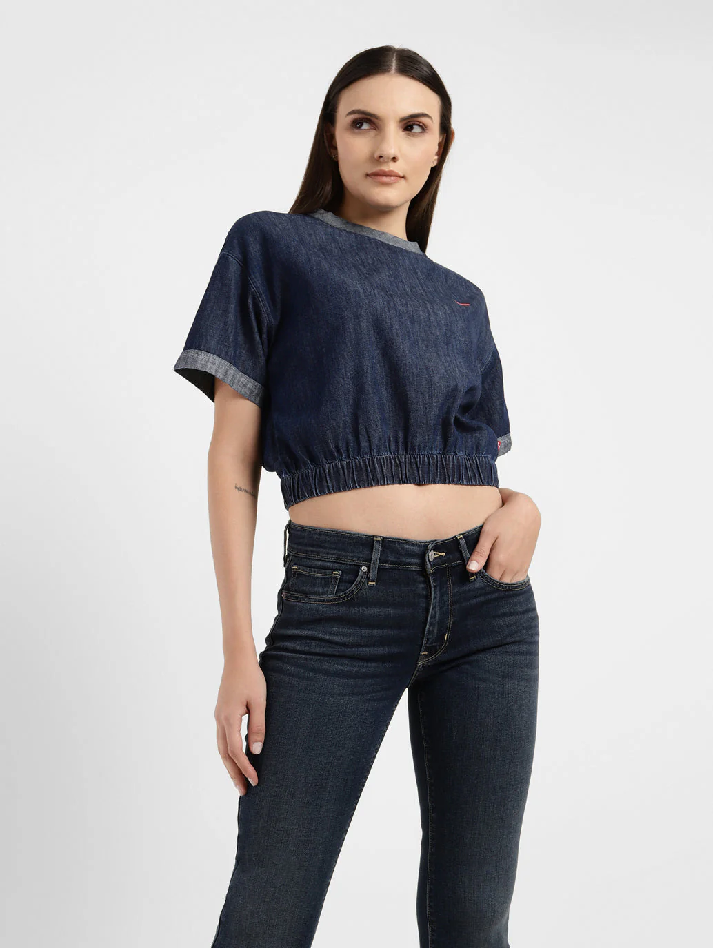 Women's Solid Round Neck Top - Image 2