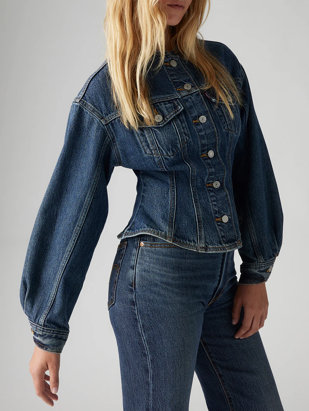 Women's Solid Dark-Blue Round Neck Top - Image 4