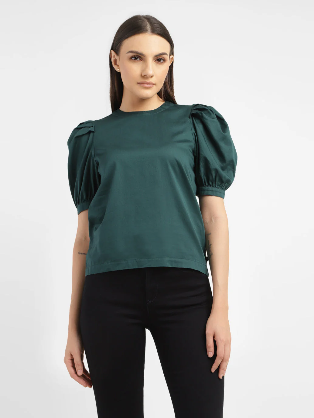 Women's Solid Round Neck Top - Image 2