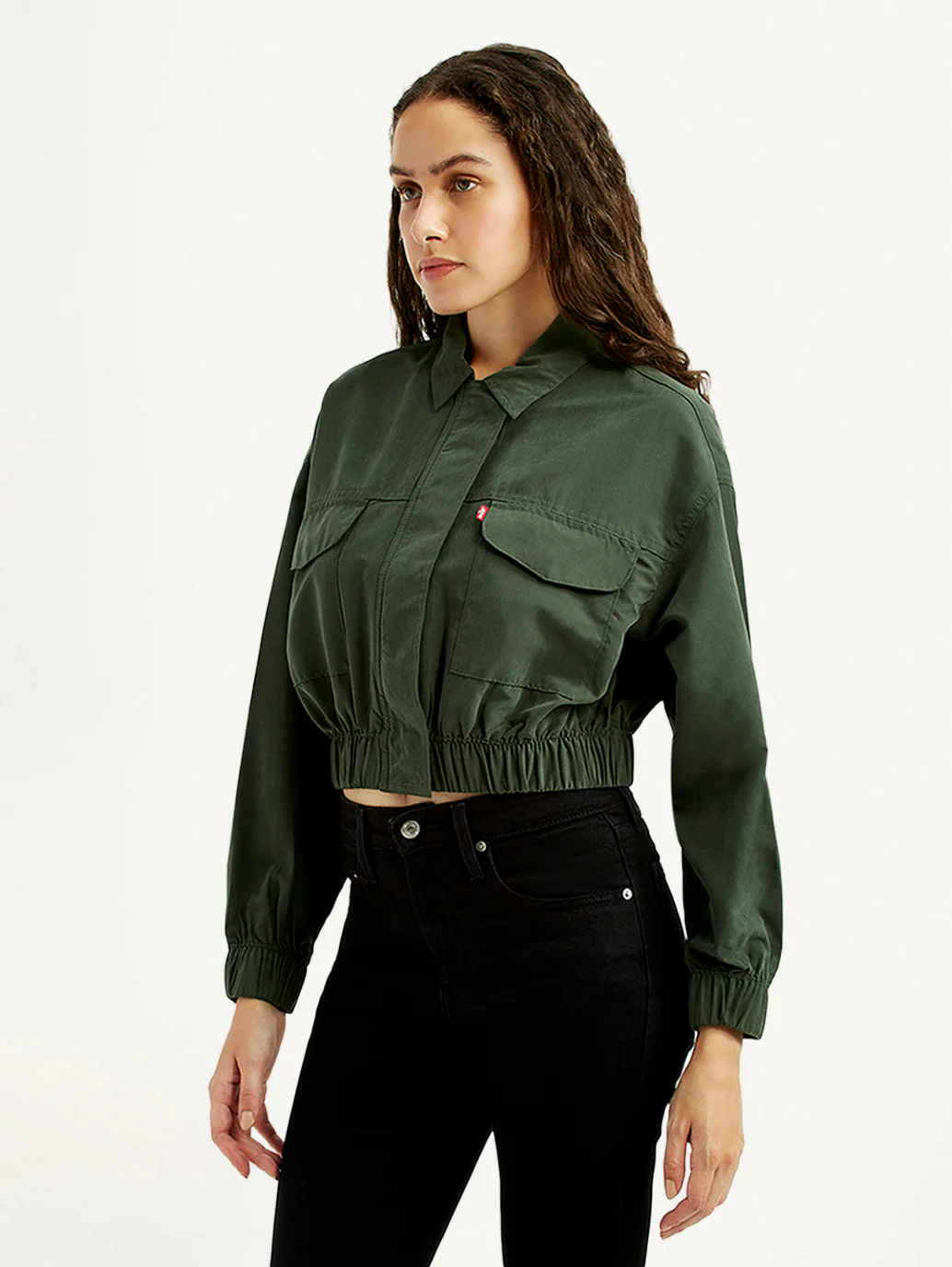 Women's Solid Regular Fit Trucker Jacket - Image 4
