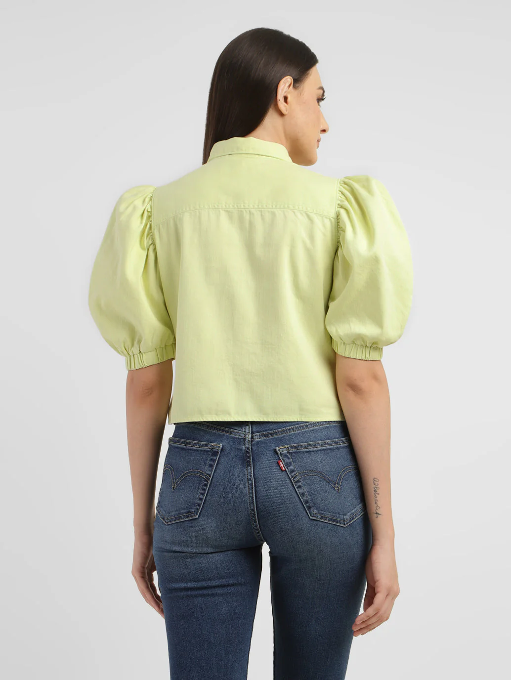 Women's Solid Spread Collar Shirt - Image 3