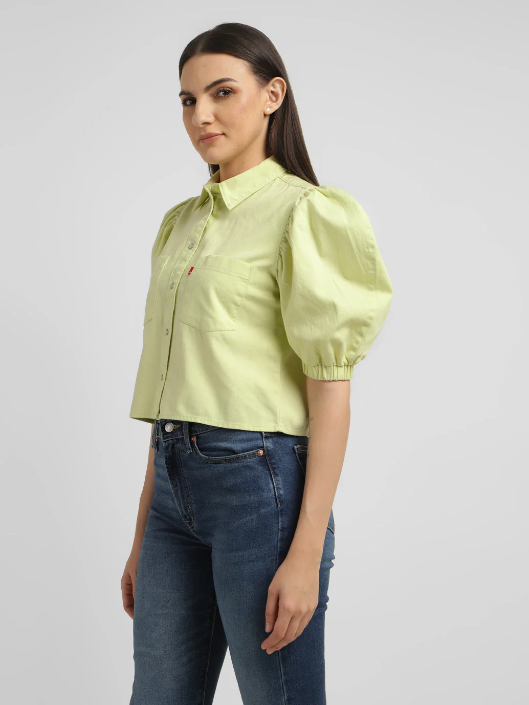 Women's Solid Spread Collar Shirt - Image 4
