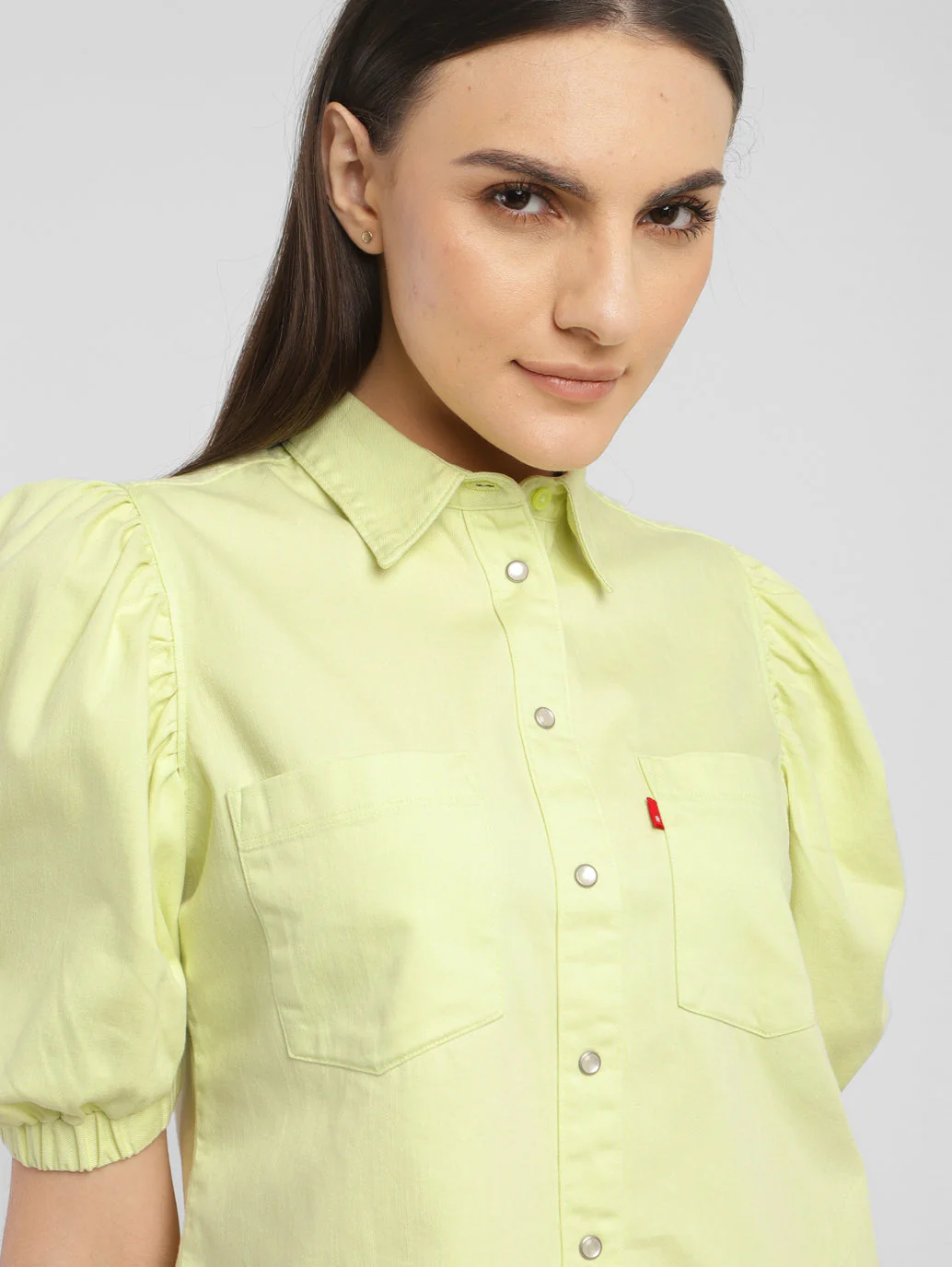 Women's Solid Spread Collar Shirt - Image 5