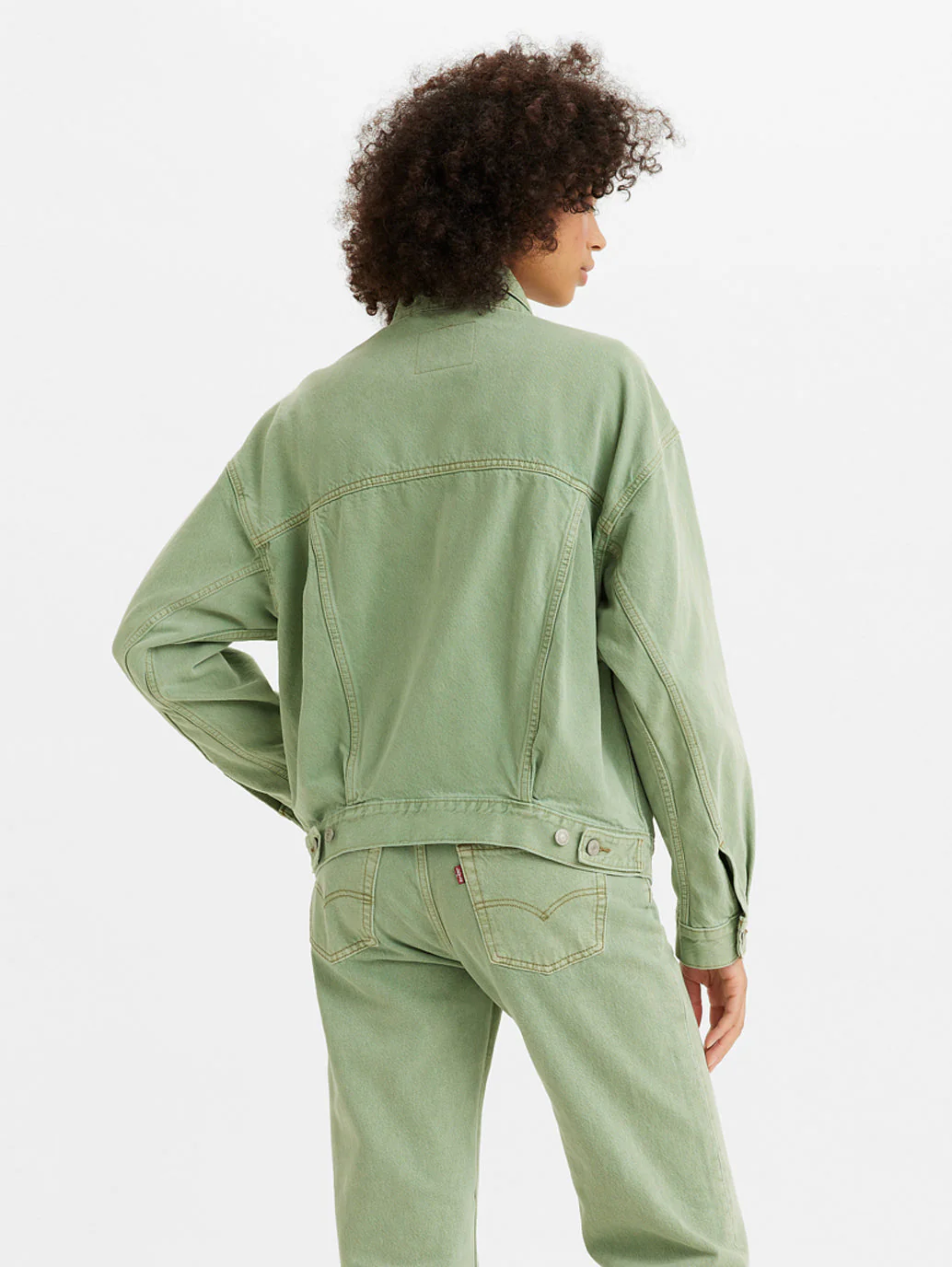 Women's Solid Spread Collar Denim Jacket - Image 2