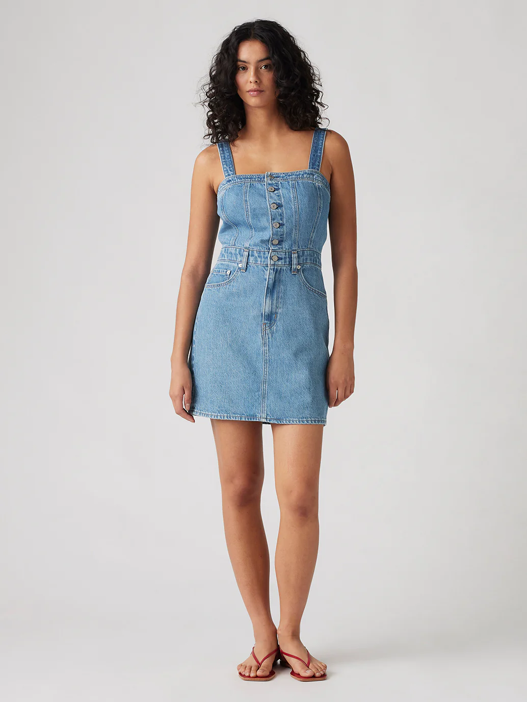 Women's Solid Light Blue Dress