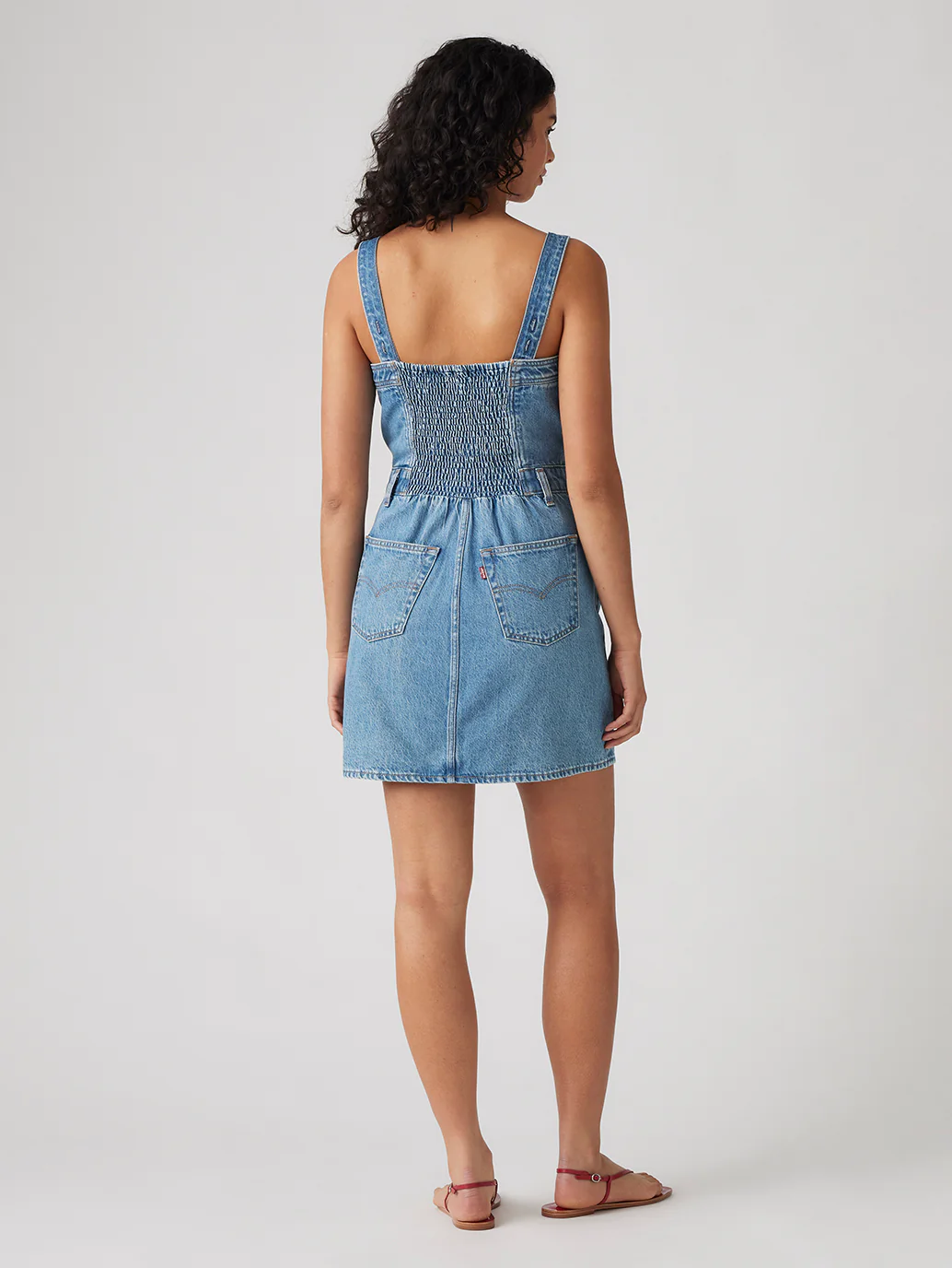 Women's Solid Light Blue Dress - Image 3