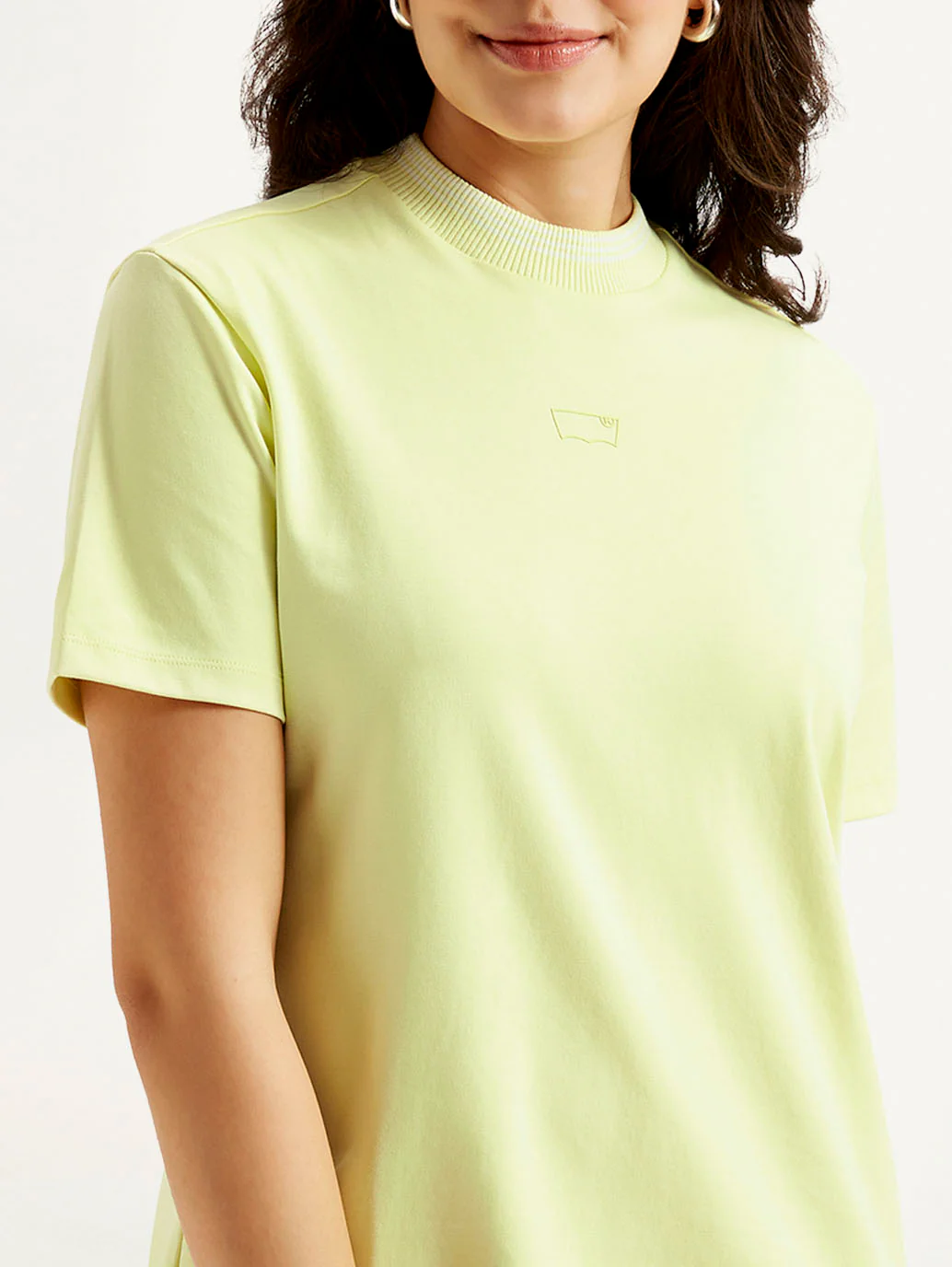 Women's Solid Light Green Crew Neck Dress - Image 4