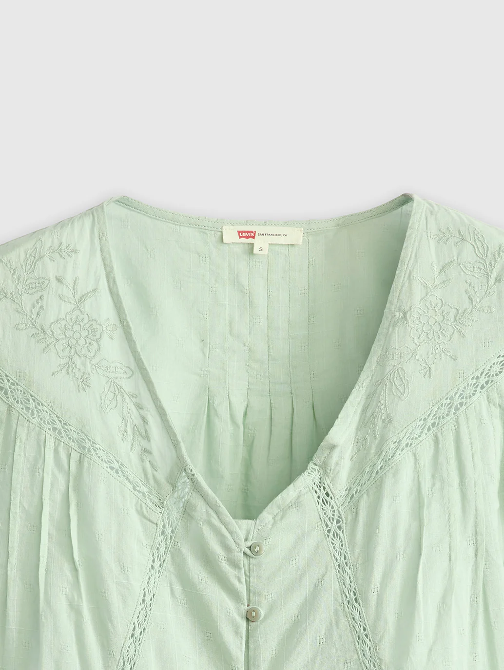 Women's Solid Green V-Neck Top - Image 3