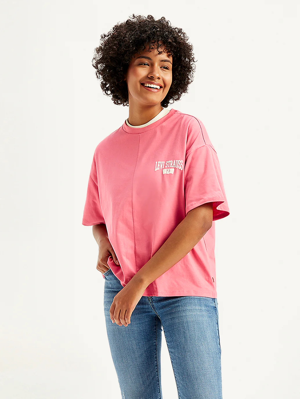 Women's Solid Loose Fit T-Shirt - Image 2