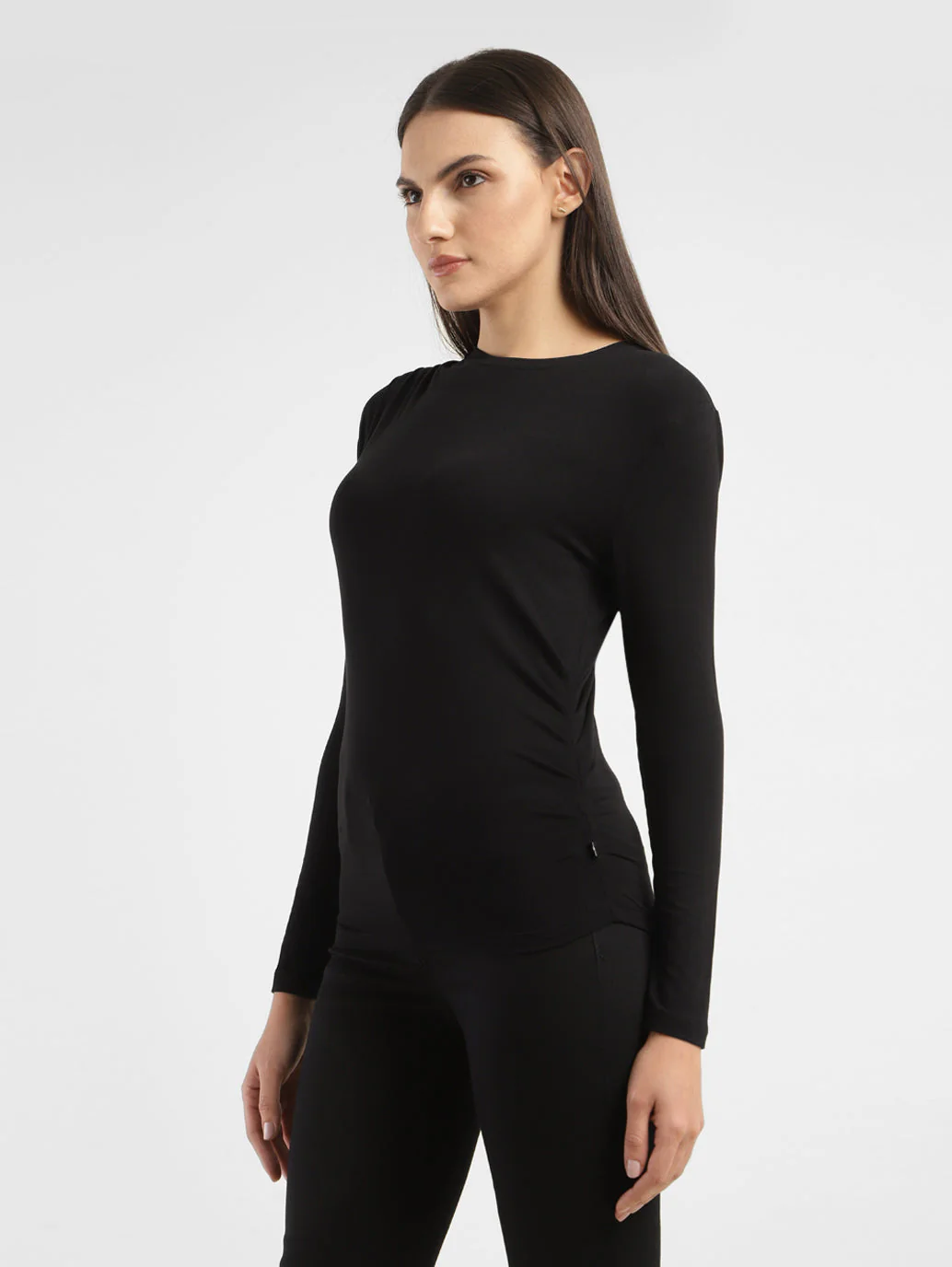 Women's Solid Asymmetrical Neck Top - Image 4