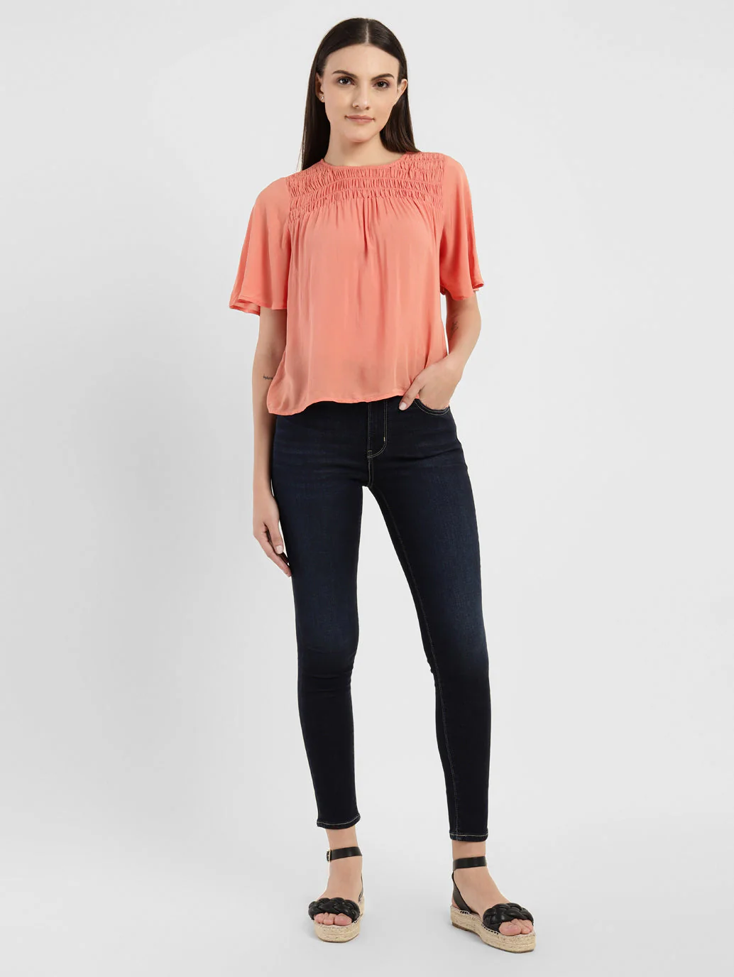 Women's Solid Round Neck Top - Image 6