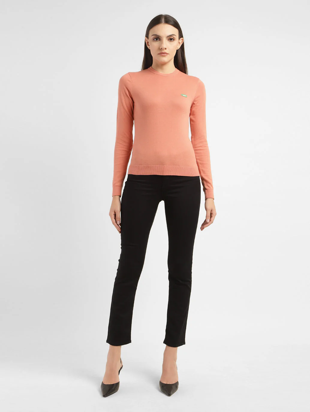Women's Solid Crew Neck Sweater - Image 6