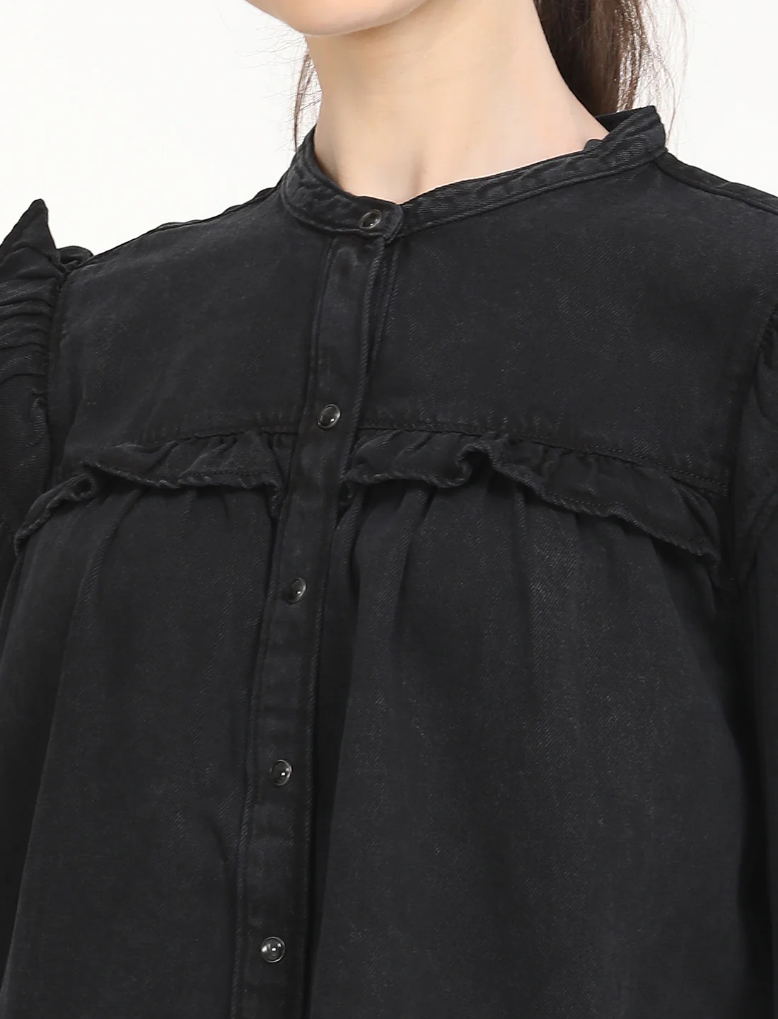 Women's Solid Oversized Shirt - Image 4