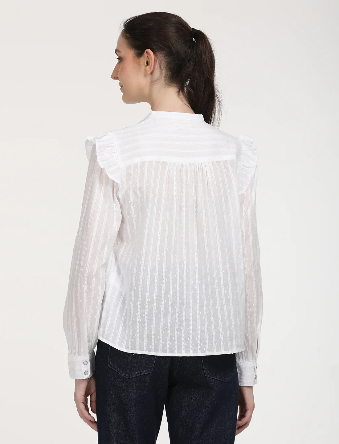 Women's Solid Oversized Shirt - Image 3