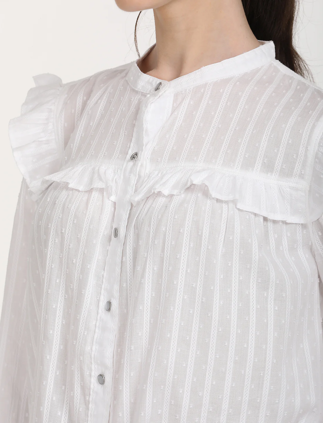 Women's Solid Oversized Shirt - Image 5