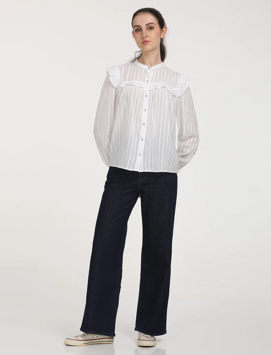 Women's Solid Oversized Shirt - Image 6