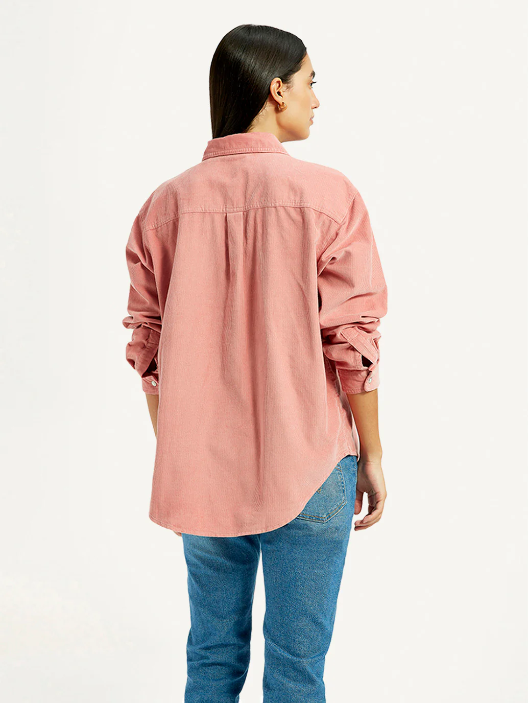 Women's Solid Pink Loose Fit Shirt - Image 2