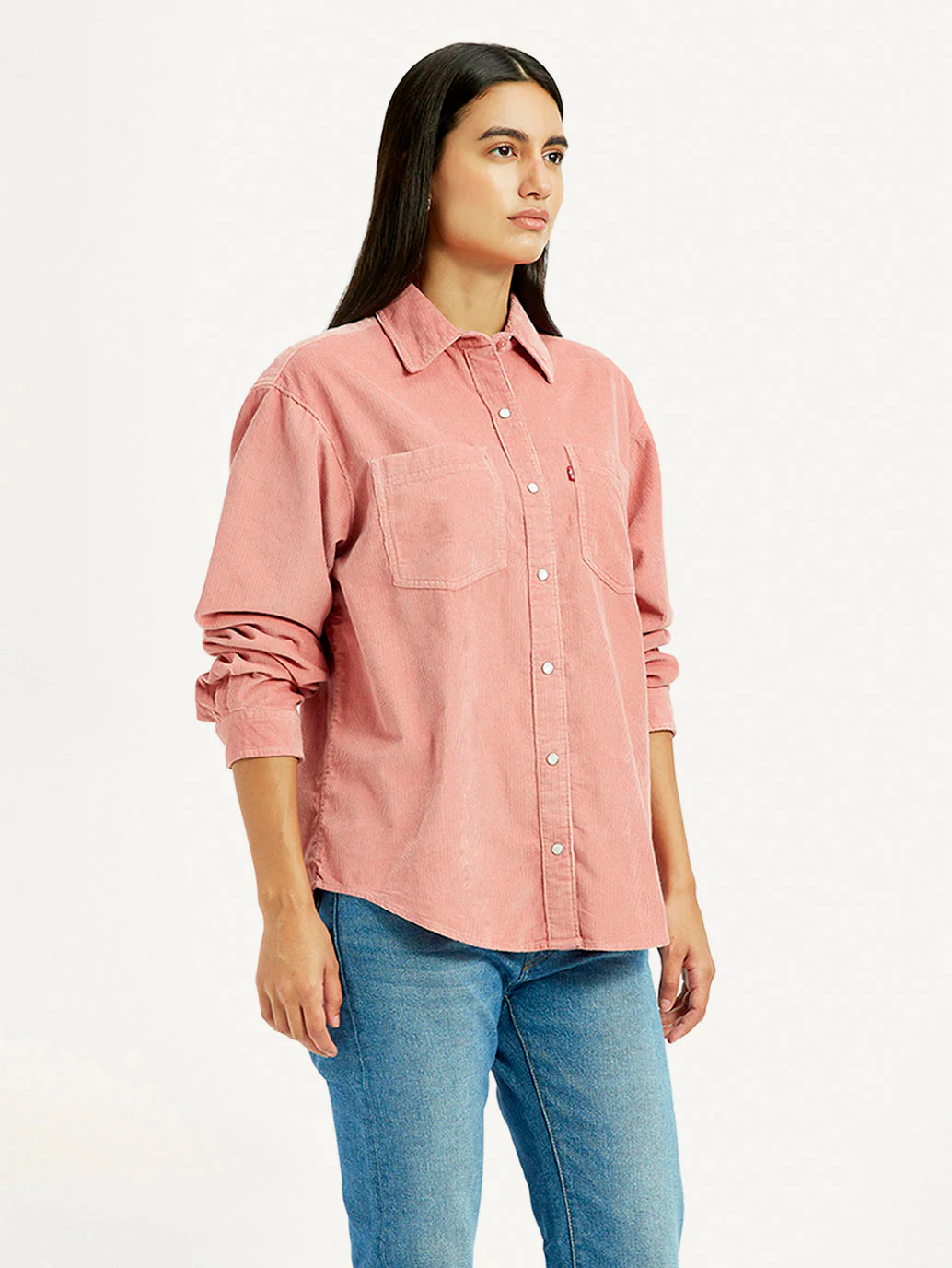 Women's Solid Pink Loose Fit Shirt - Image 4