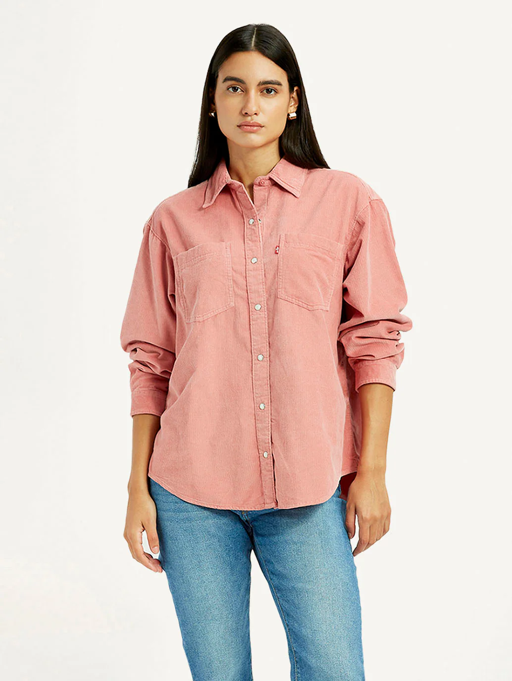 Women's Solid Pink Loose Fit Shirt - Image 5