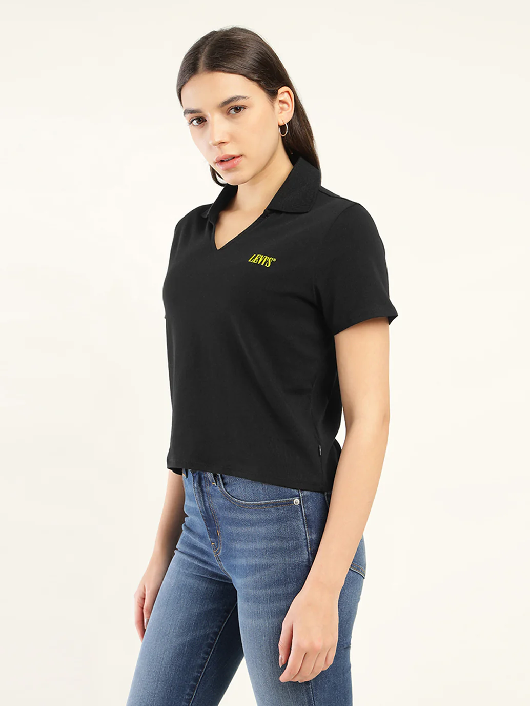 Women's Solid Polo T-Shirt - Image 5