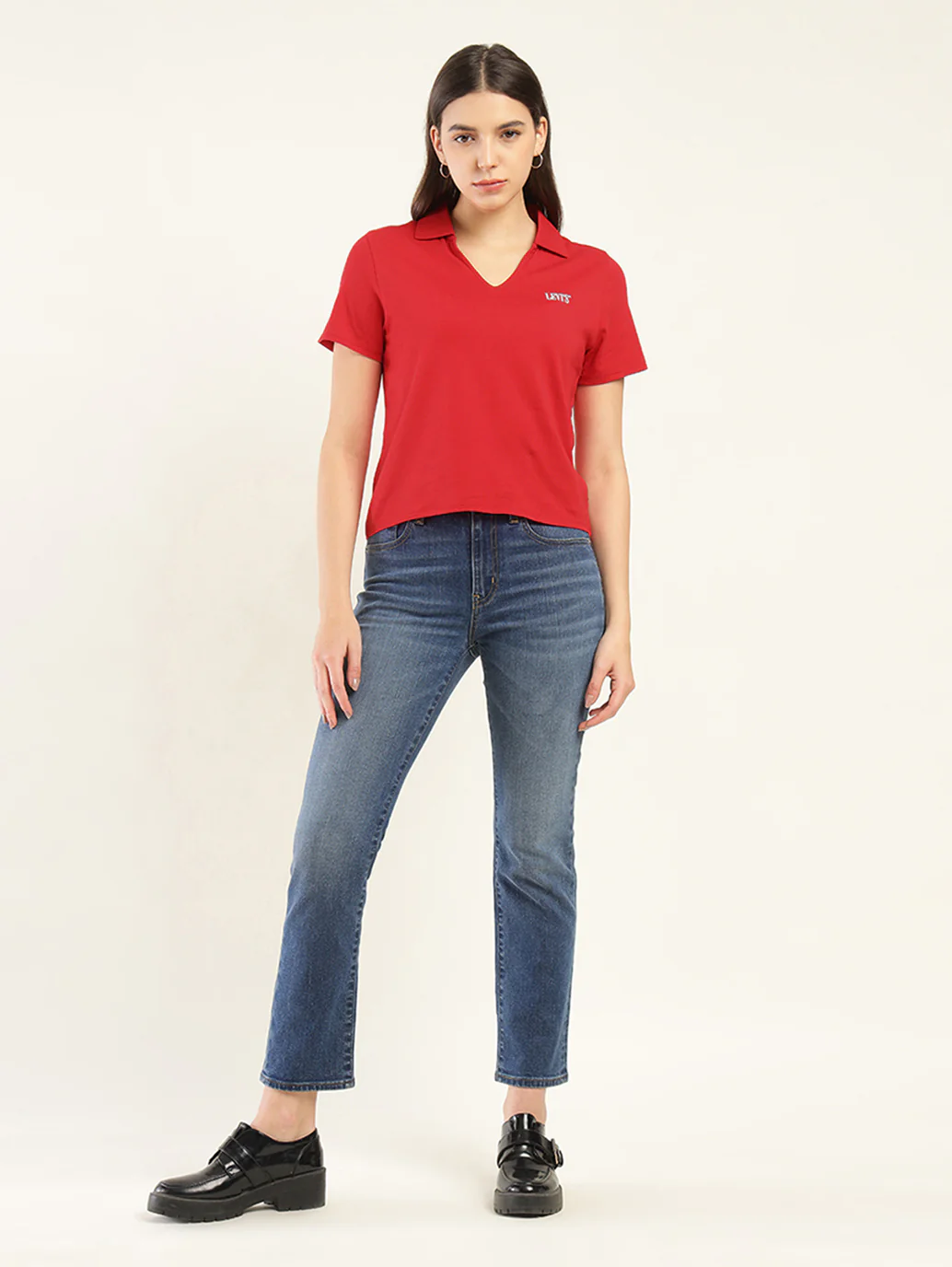 Women's Solid Polo T-Shirt - Image 6
