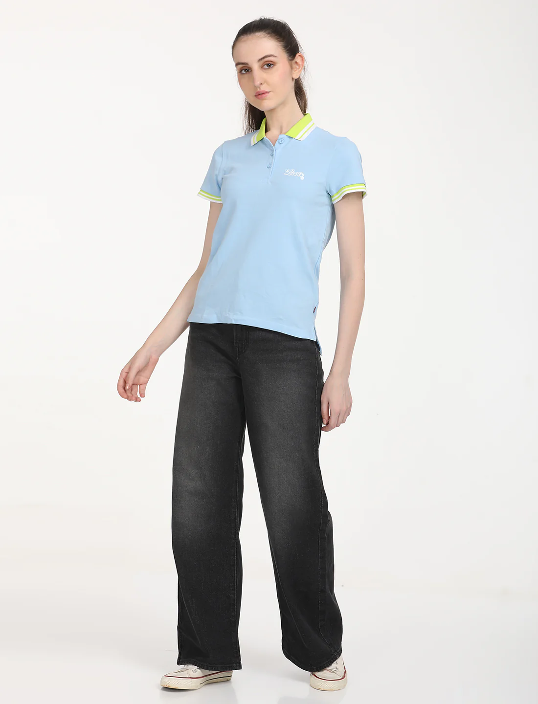 Women's Solid Polo T-Shirt - Image 6