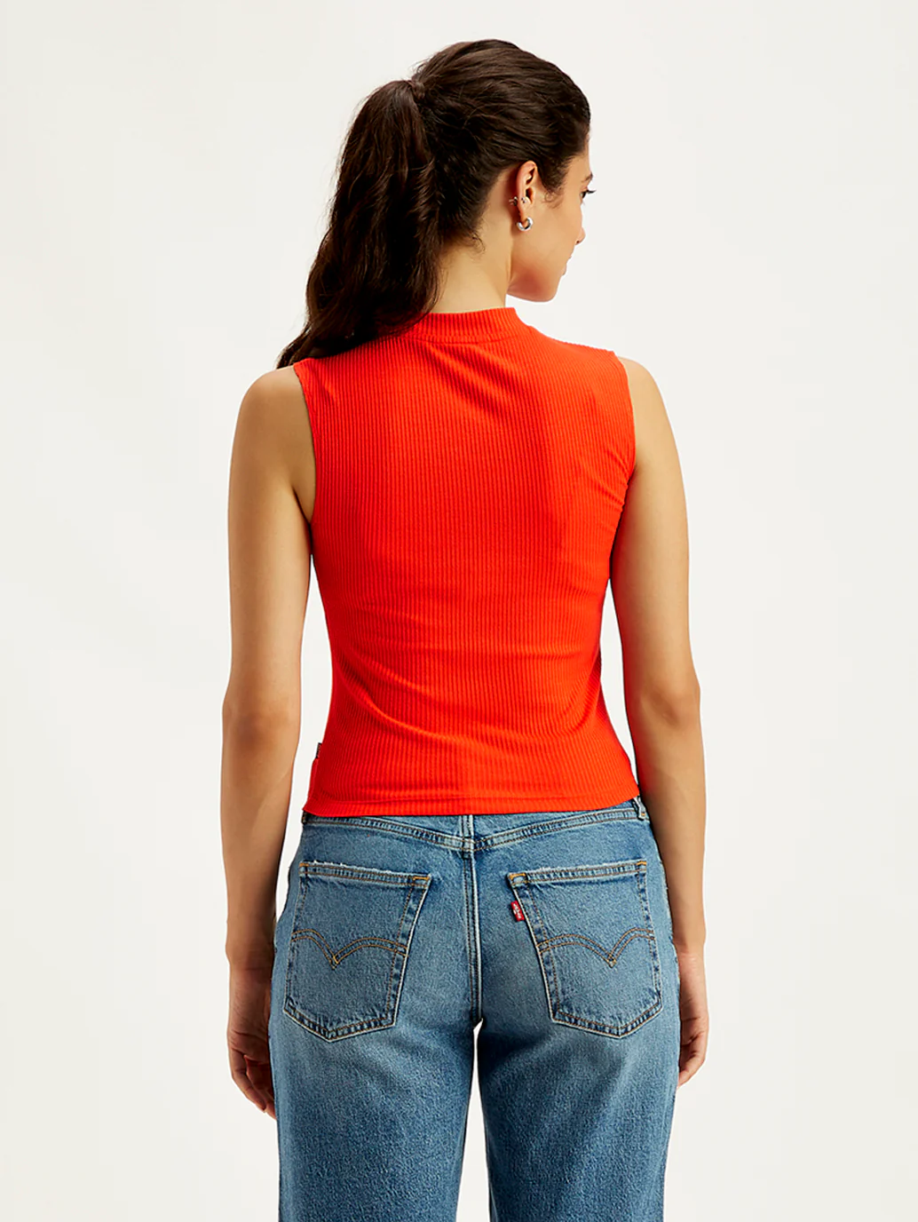 Women's Solid Band Neck Tank Top - Image 3