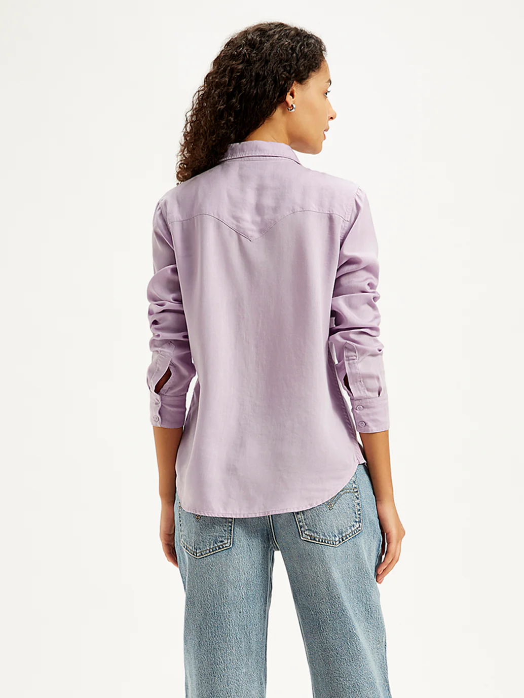 Women's Solid Regular Fit Denim Shirt - Image 5