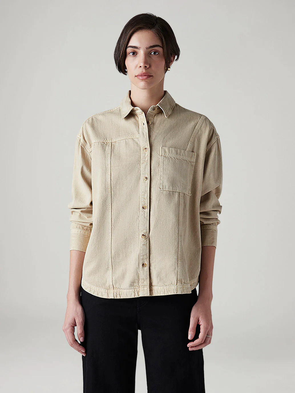 Women's Solid Regular Fit Shirt - Image 2