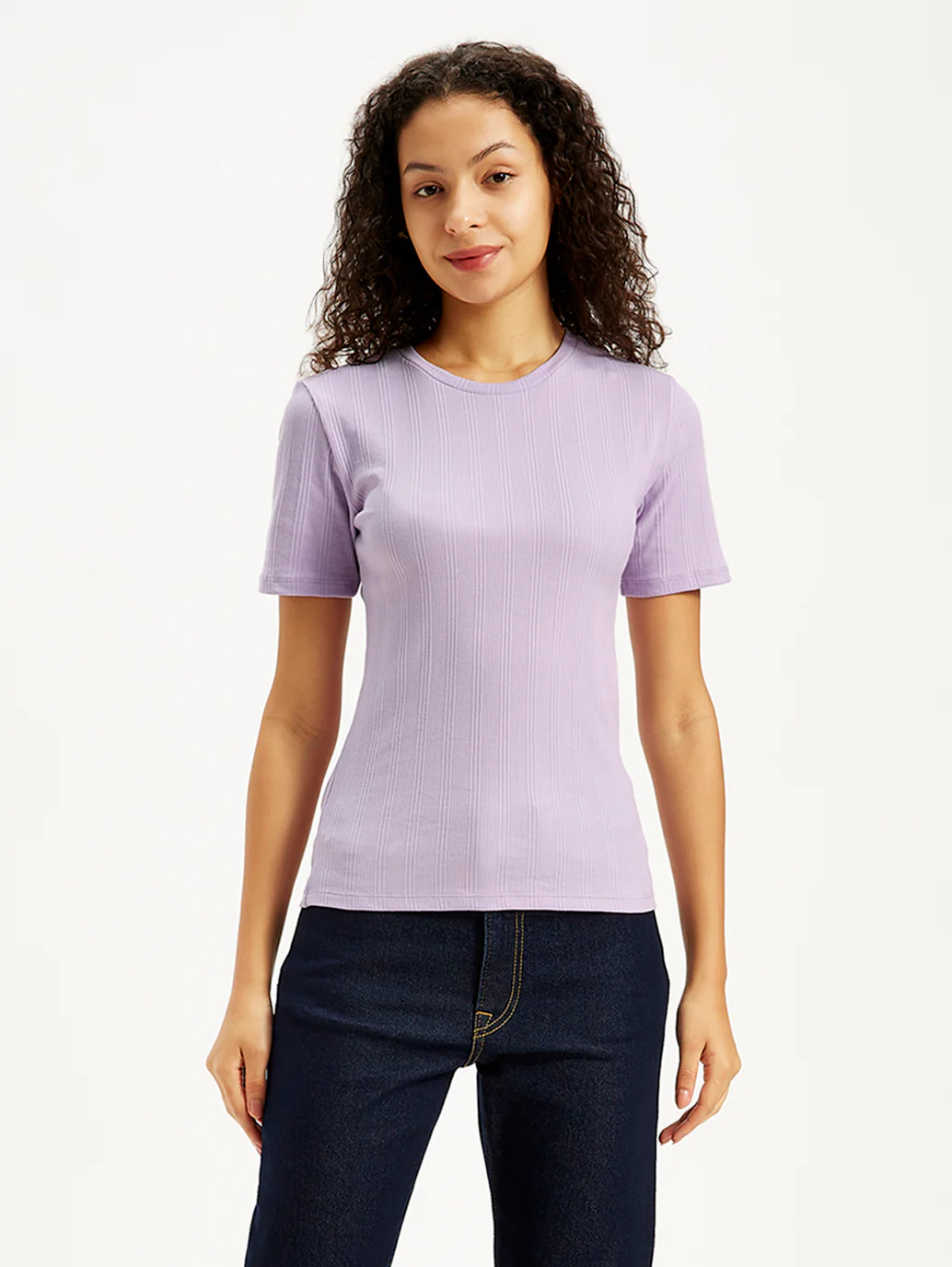 Women's Solid Regular Fit T-Shirt - Image 3