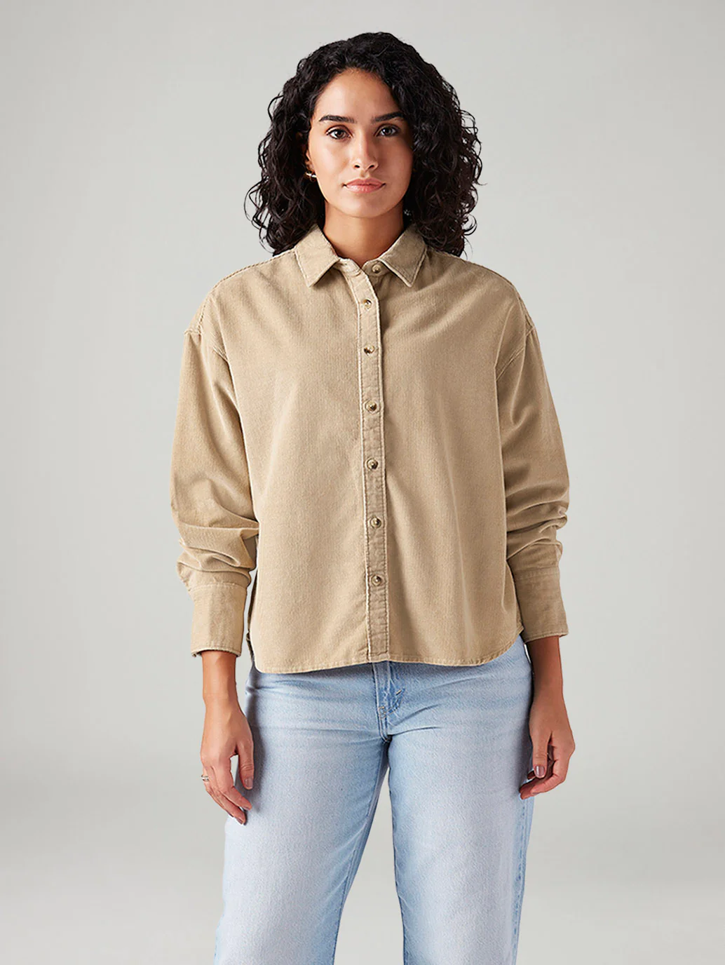 Women's Solid Relaxed Fit Shirt - Image 2