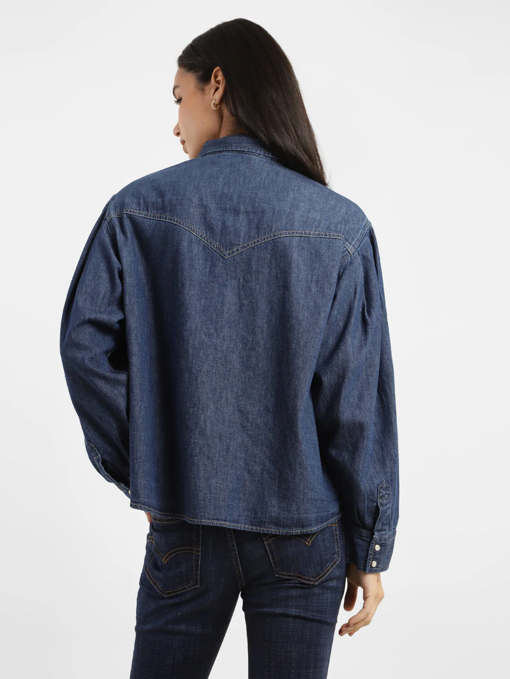 Women's Solid Oversized Shirt - Image 3