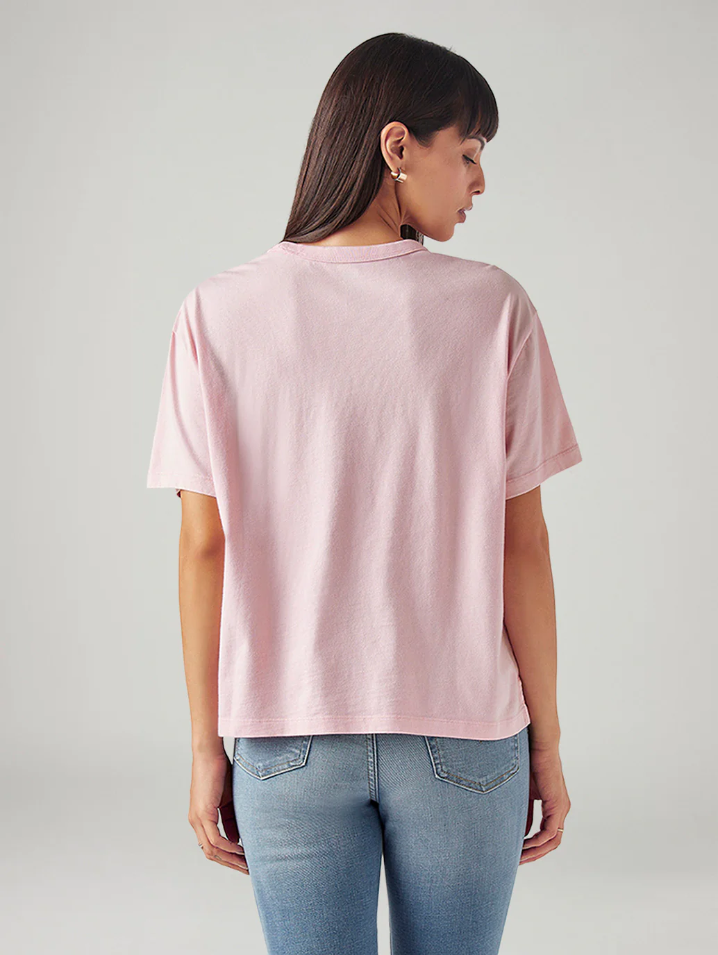 Women's Solid Relaxed Fit T-Shirt - Image 3