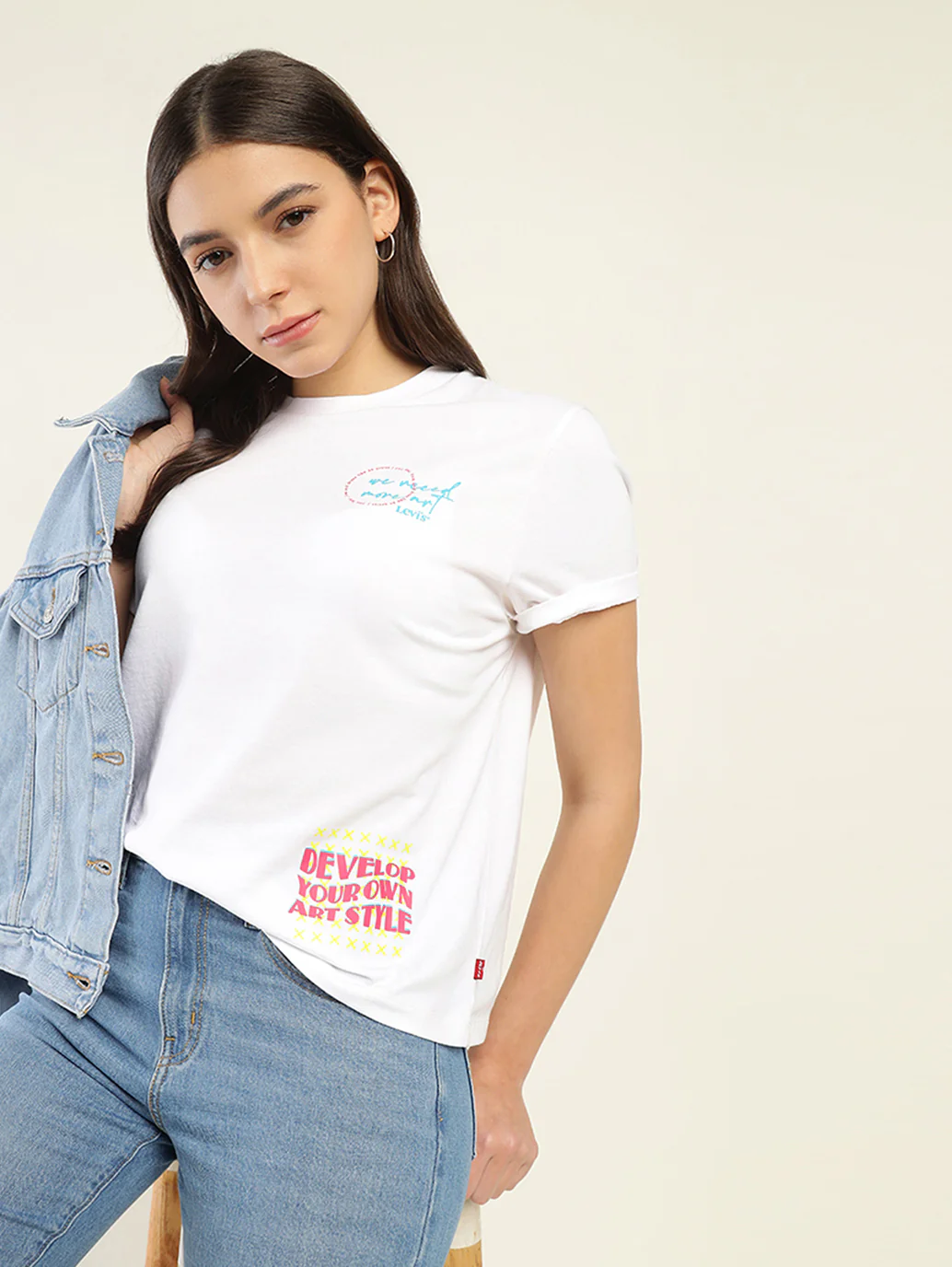 Women's Typography Relaxed Fit T-Shirt - Image 2