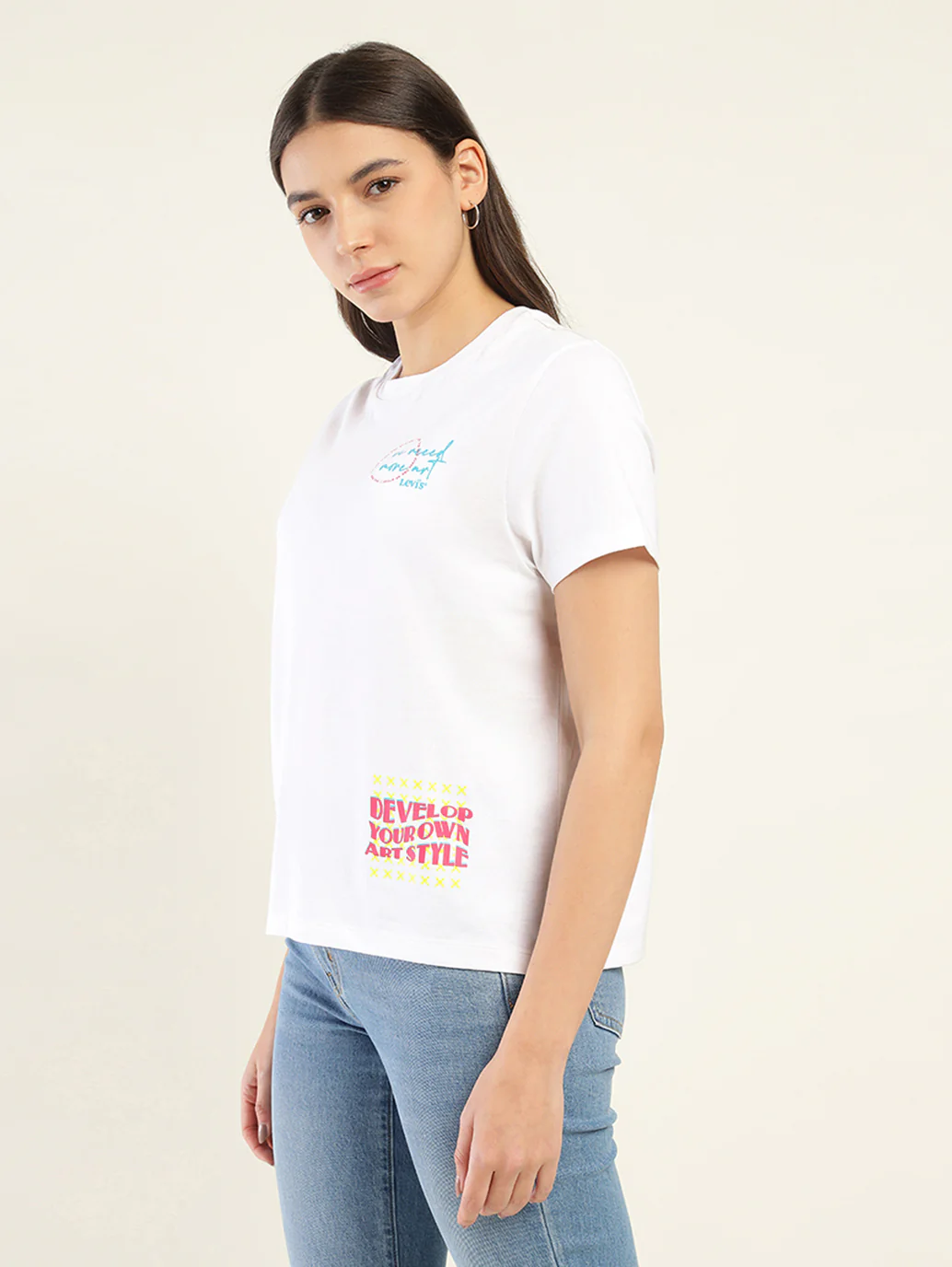 Women's Typography Relaxed Fit T-Shirt - Image 4