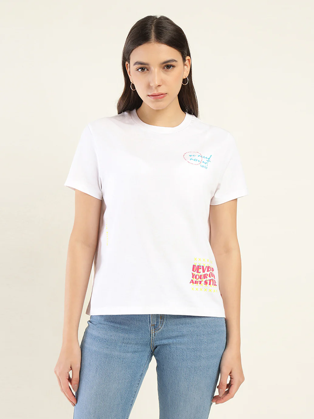 Women's Typography Relaxed Fit T-Shirt - Image 5