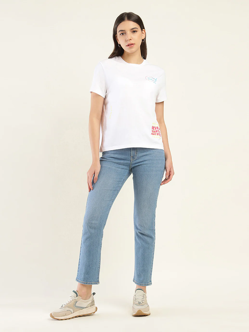 Women's Typography Relaxed Fit T-Shirt - Image 6