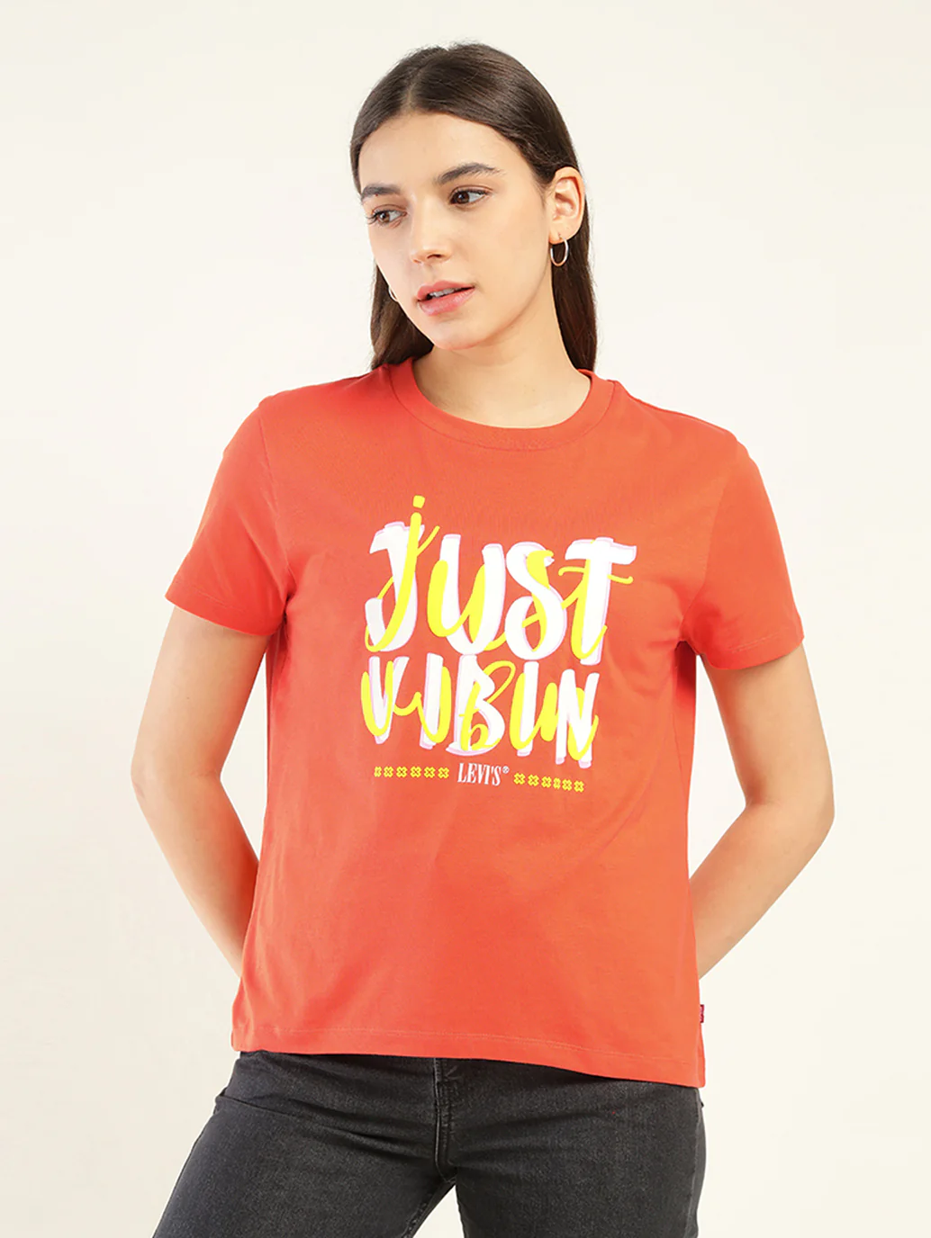 Women's Typography Print Relaxed Fit T-Shirt - Image 2