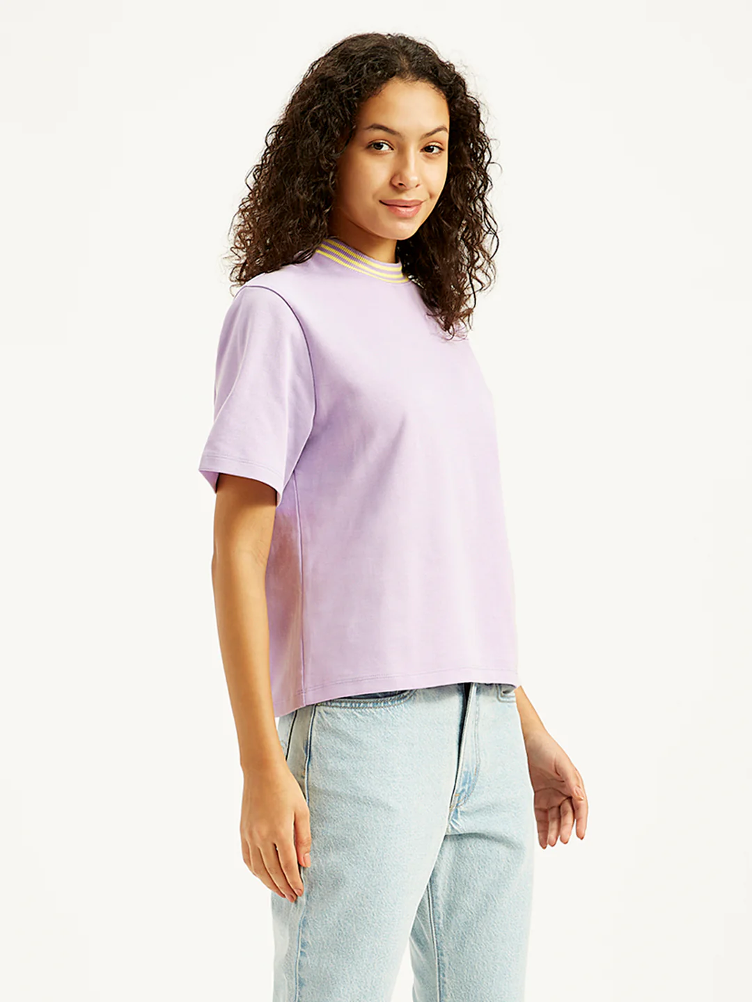 Women's Solid Relaxed Fit T-Shirt - Image 3
