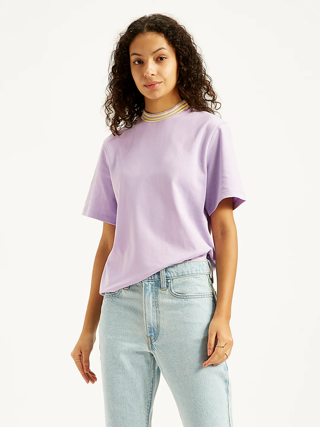 Women's Solid Relaxed Fit T-Shirt - Image 5
