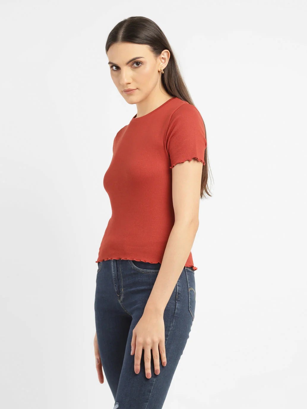 Women's Solid Round Neck Top - Image 4