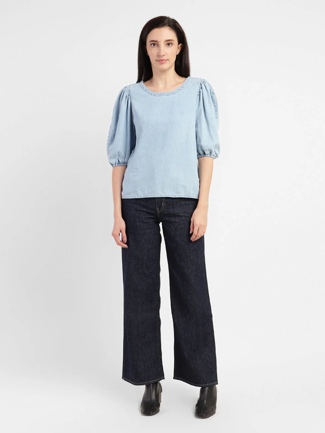 Women's Solid Round Neck Top - Image 6
