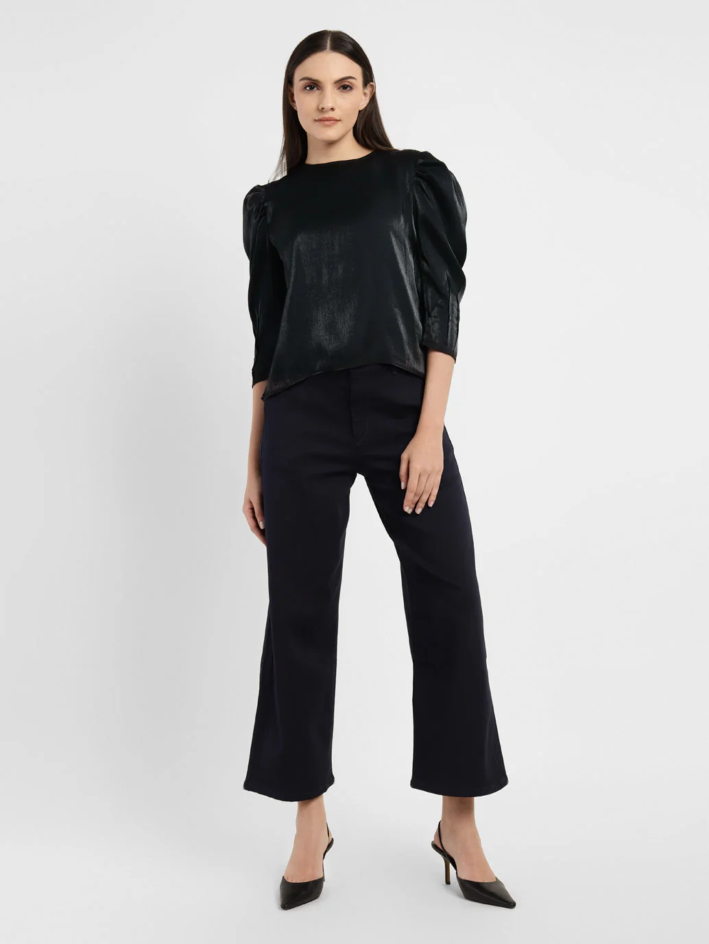 Women's Solid Round Neck Top - Image 6
