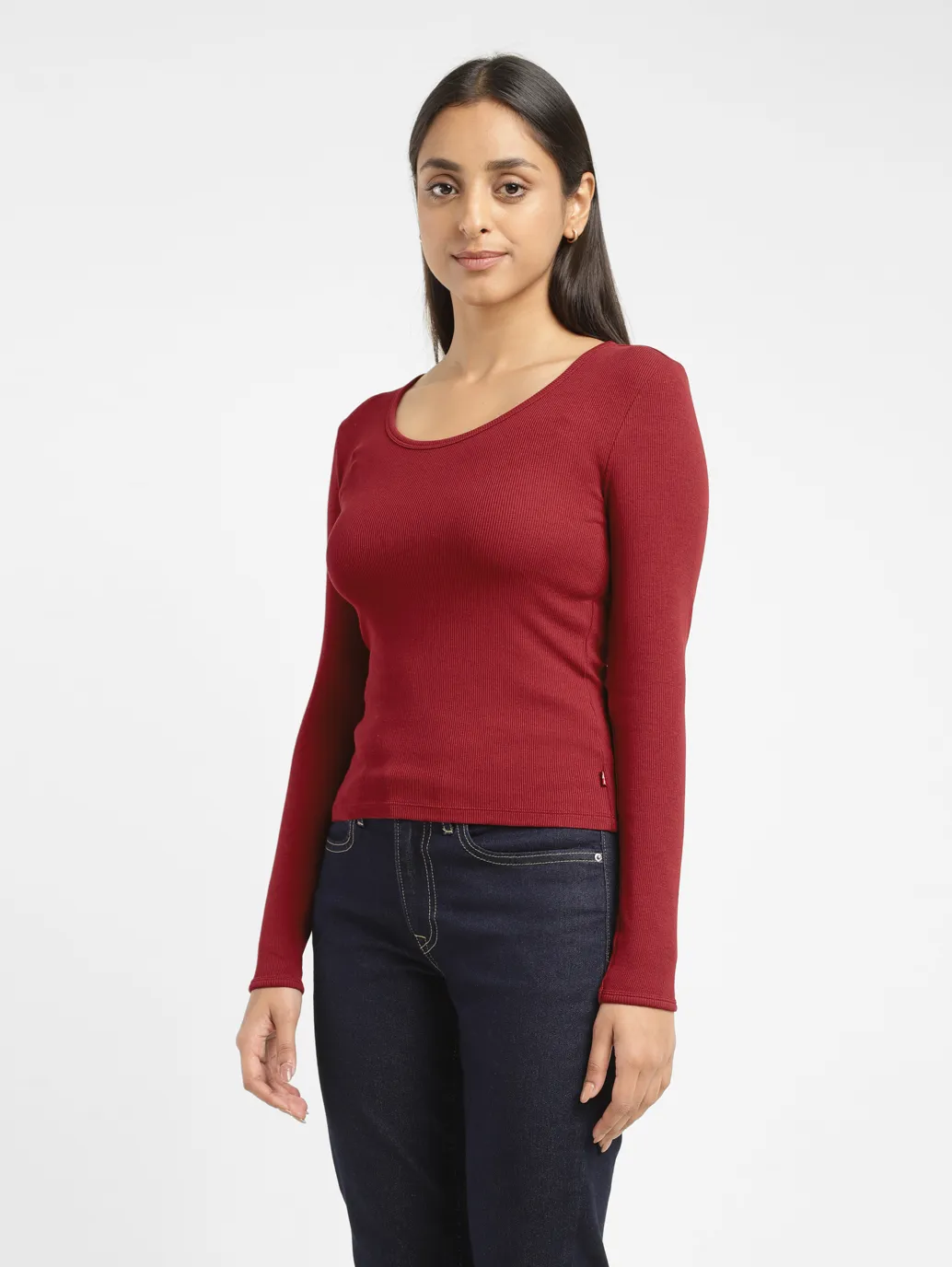 Women's Solid Scoop Neck Relaxed Fit T-shirt - Image 4