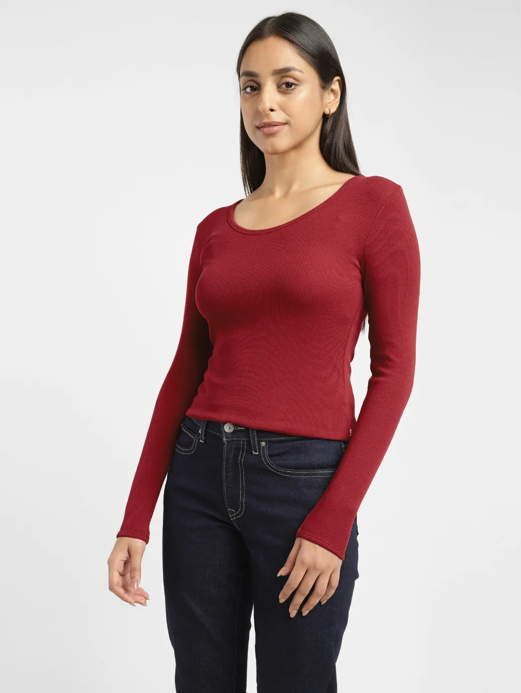 Women's Solid Scoop Neck Relaxed Fit T-shirt - Image 6
