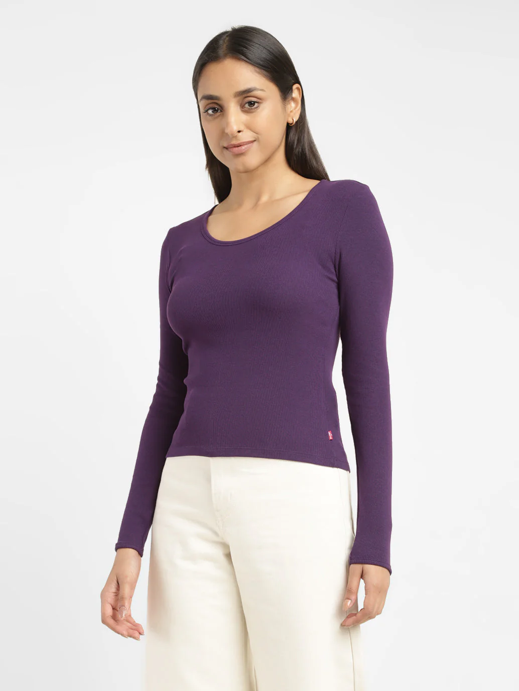 Women's Solid Scoop Neck Relaxed Fit T-shirt - Image 5
