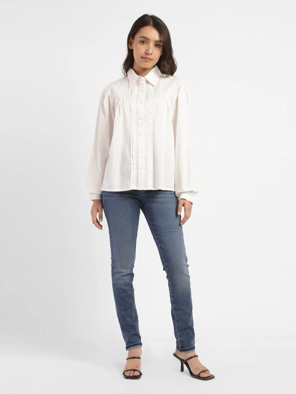 Women's Solid Spread Collar Shirt - Image 5
