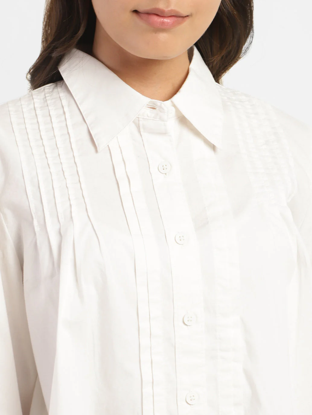 Women's Solid Spread Collar Shirt - Image 6
